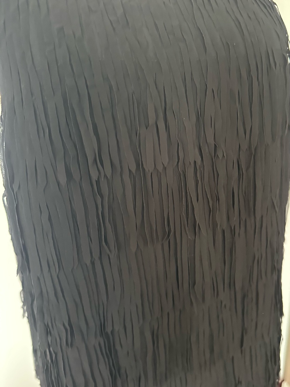 Guess Black Tiered Fringe Cami Tank Top Whimsigoth Dark Fairy Grunge Blouse L - Picture 3 of 10